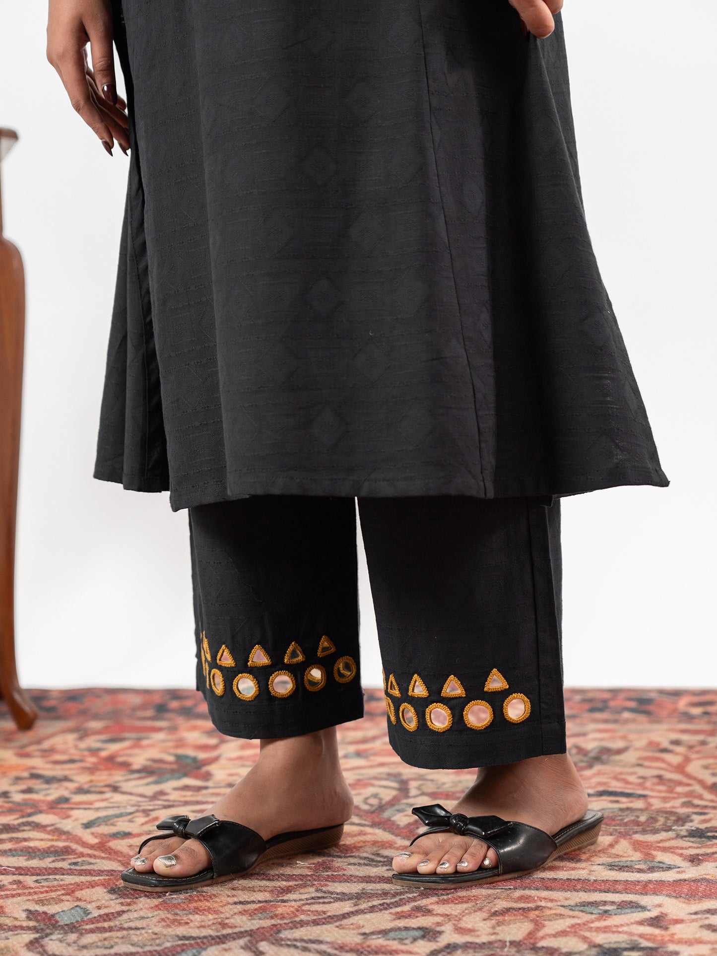 The 'Kajal' Self-Dobby Tunic Set