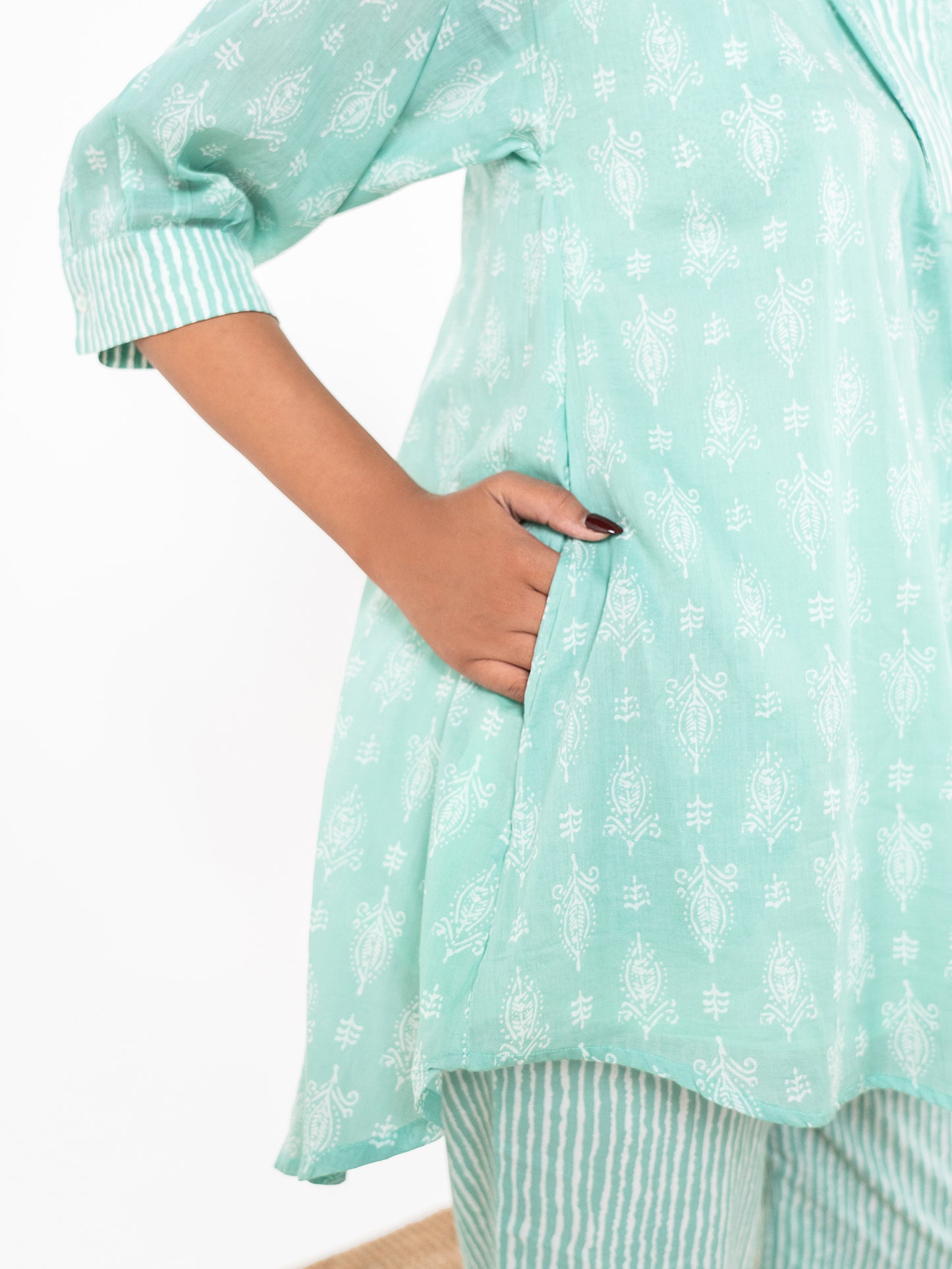 The 'Meera' Hand-Stamped Heritage Co-Ord Set