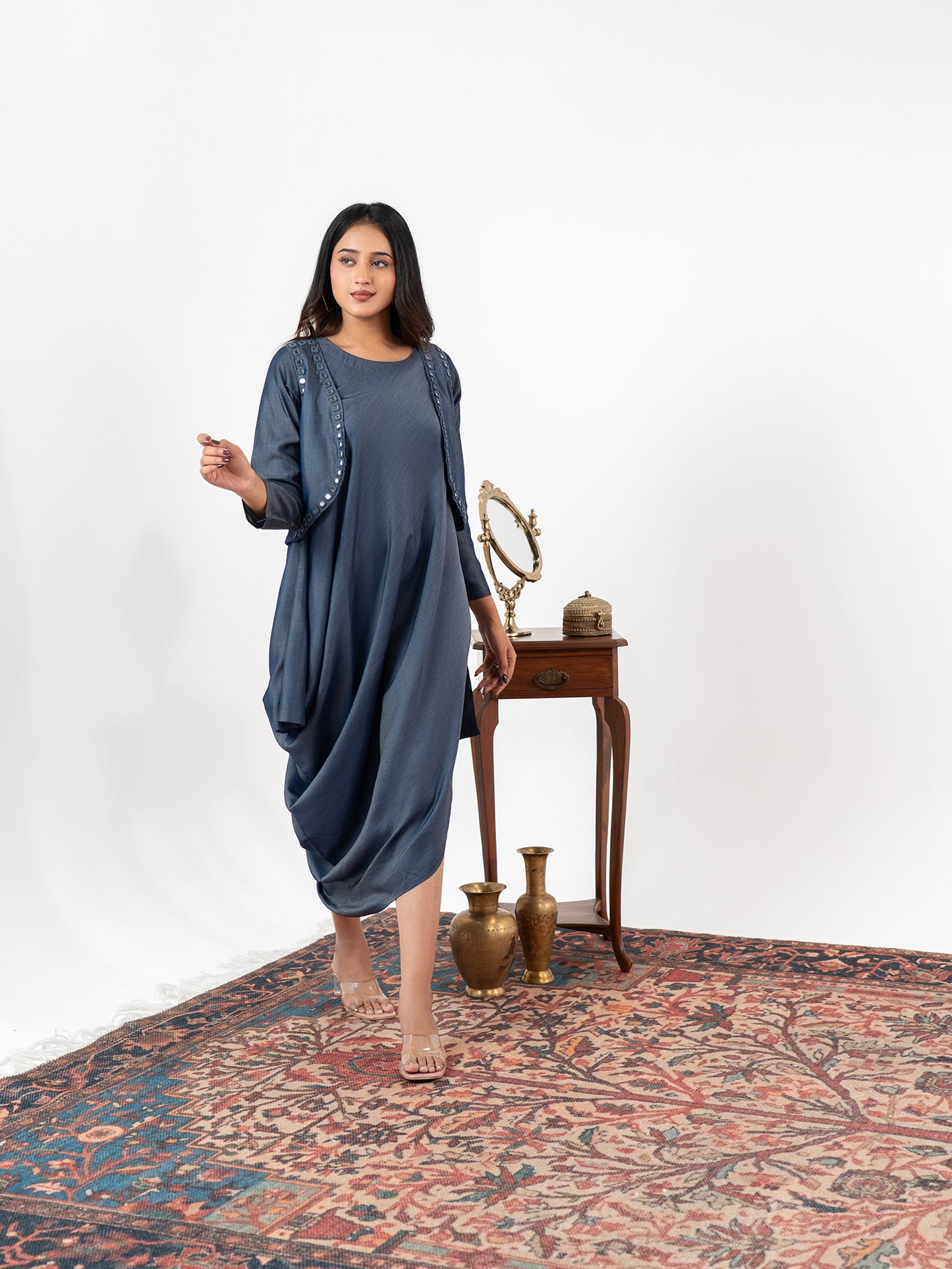The 'Aavya' Modal Cowl Dress