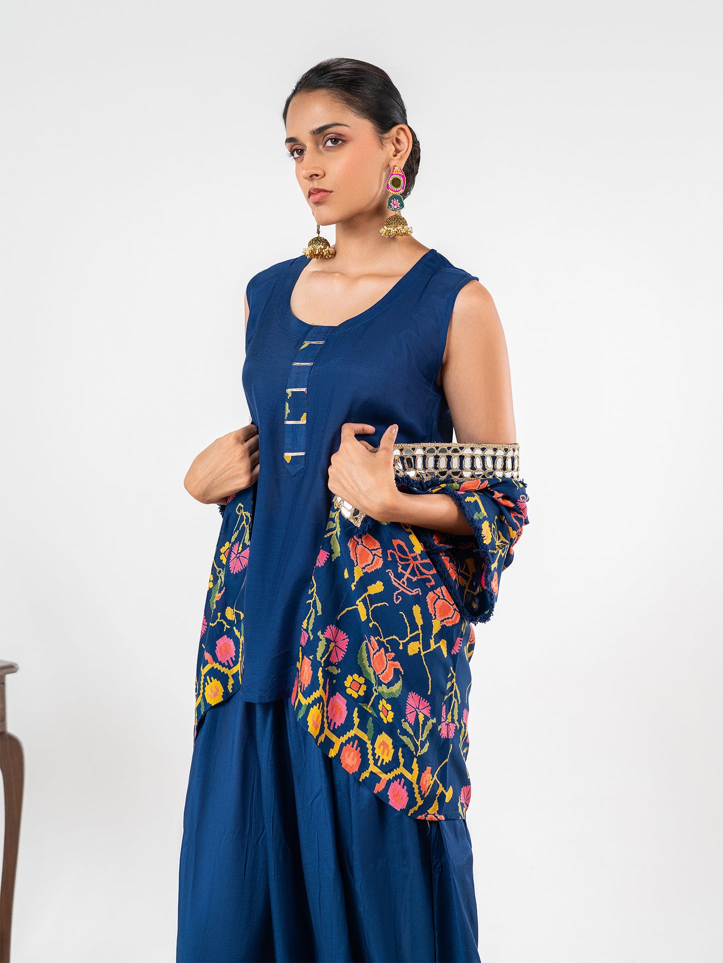 The 'Mayura' Patola Shrug & Dhoti Co-ord Set