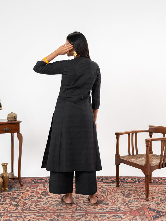 The 'Kajal' Self-Dobby Tunic Set