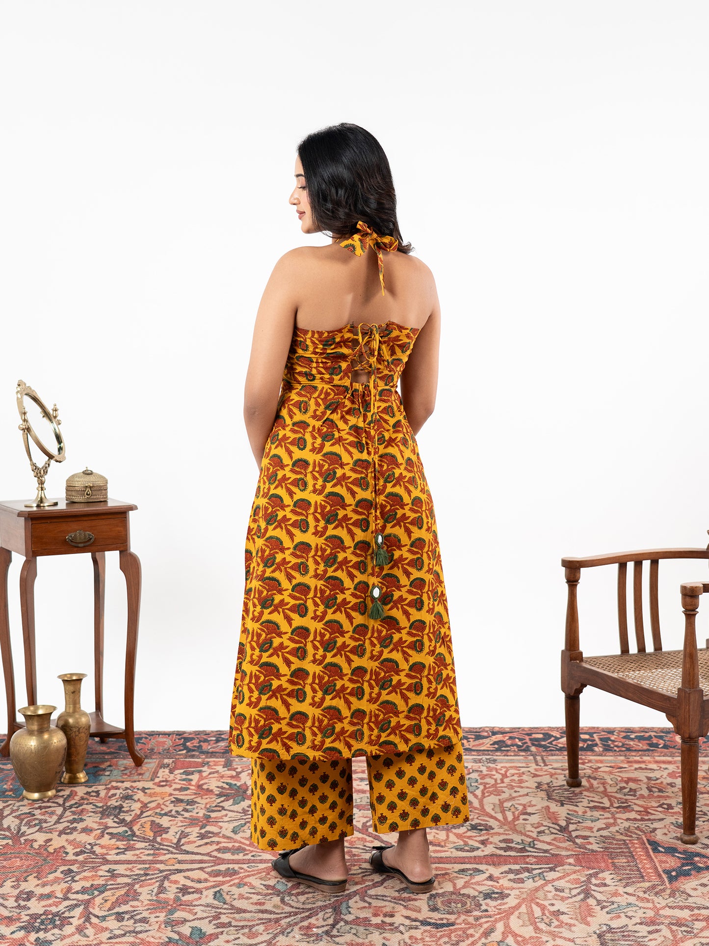 The 'Mayura' Halter Kurta Set