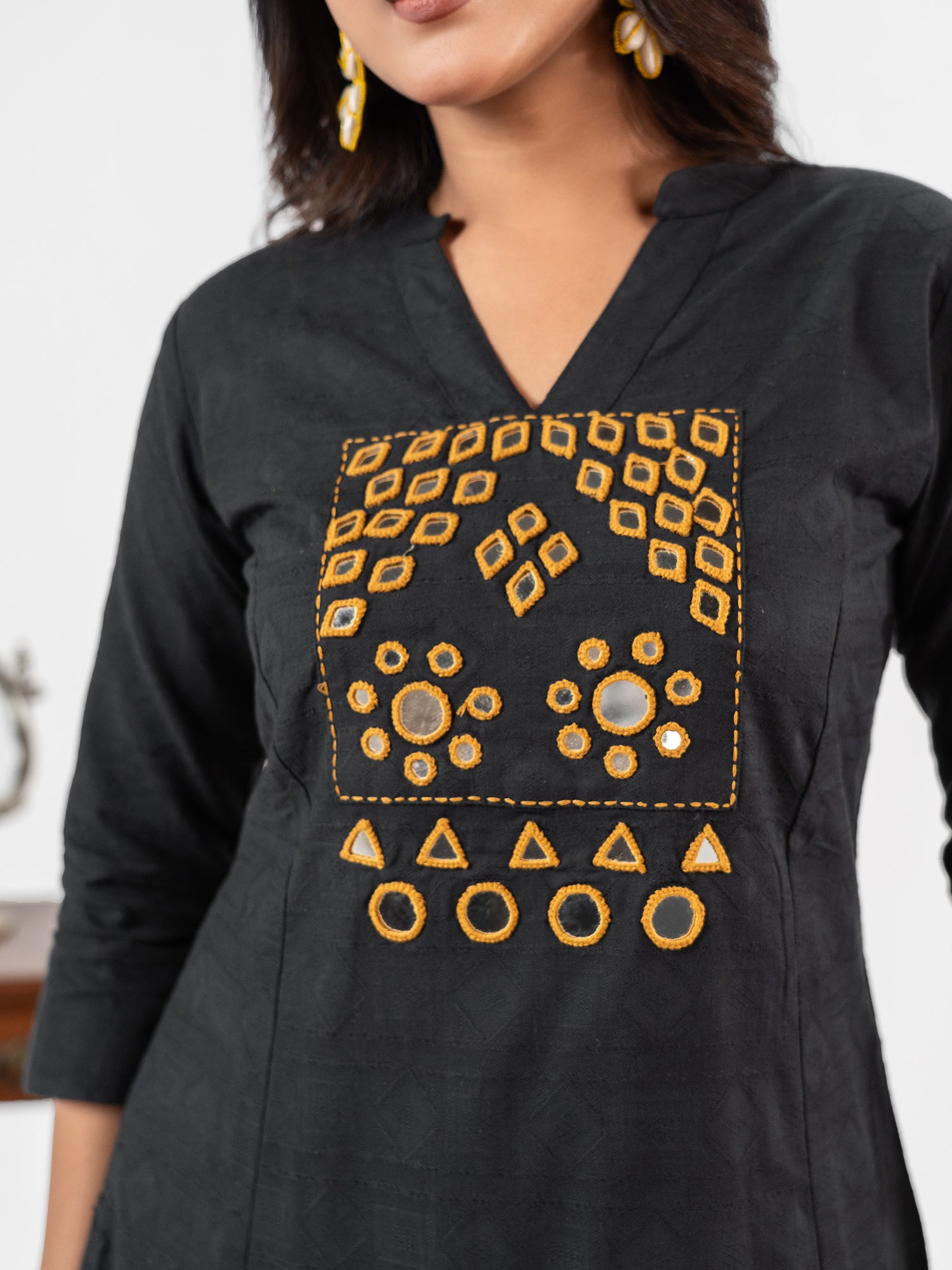 The 'Kajal' Self-Dobby Tunic Set