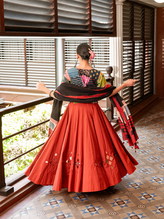 Terracotta Artisan Patchwork Chaniya Choli Set