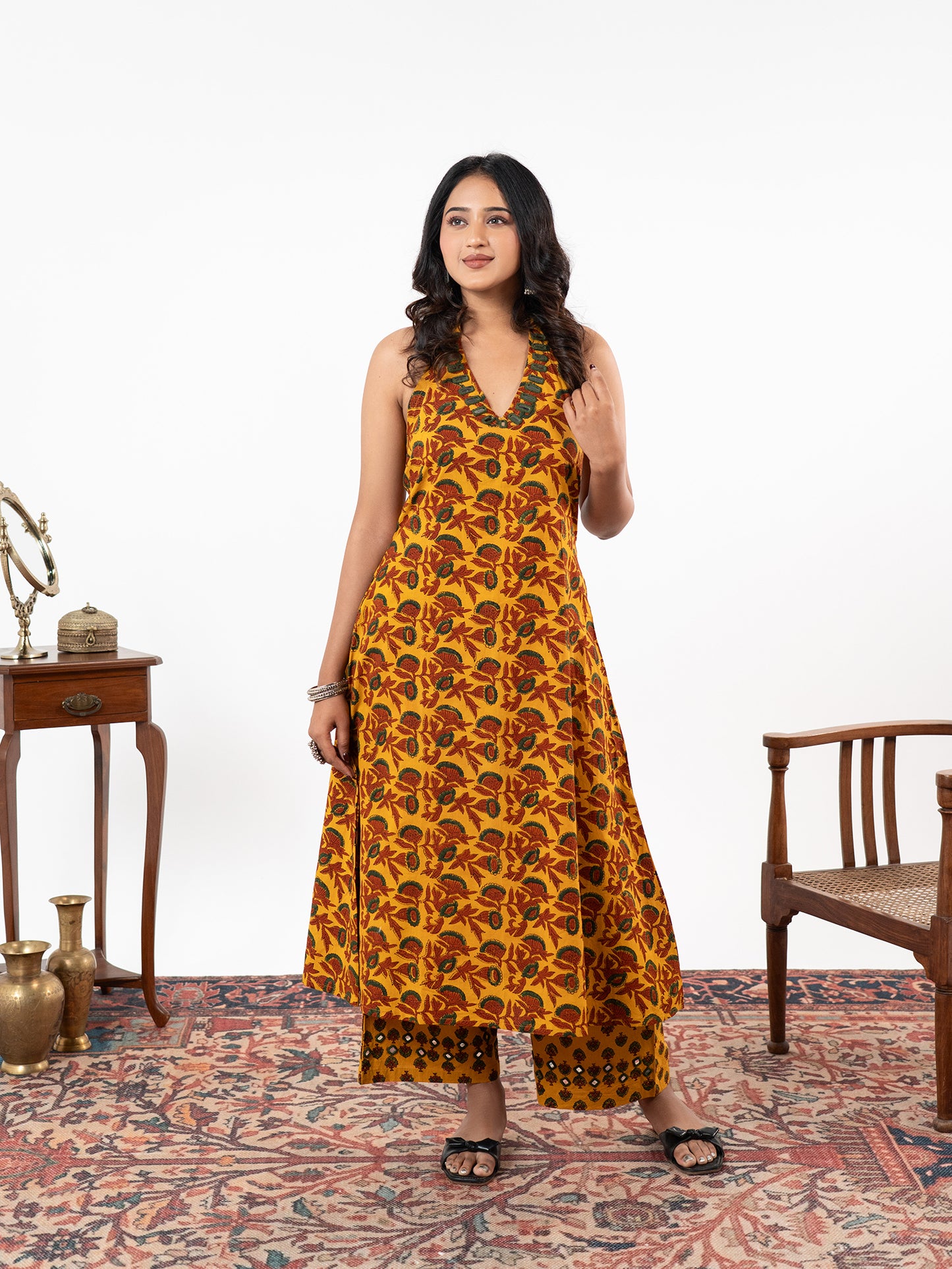 The 'Mayura' Halter Kurta Set