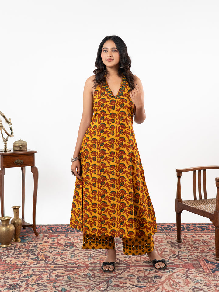 The 'Mayura' Halter Kurta Set