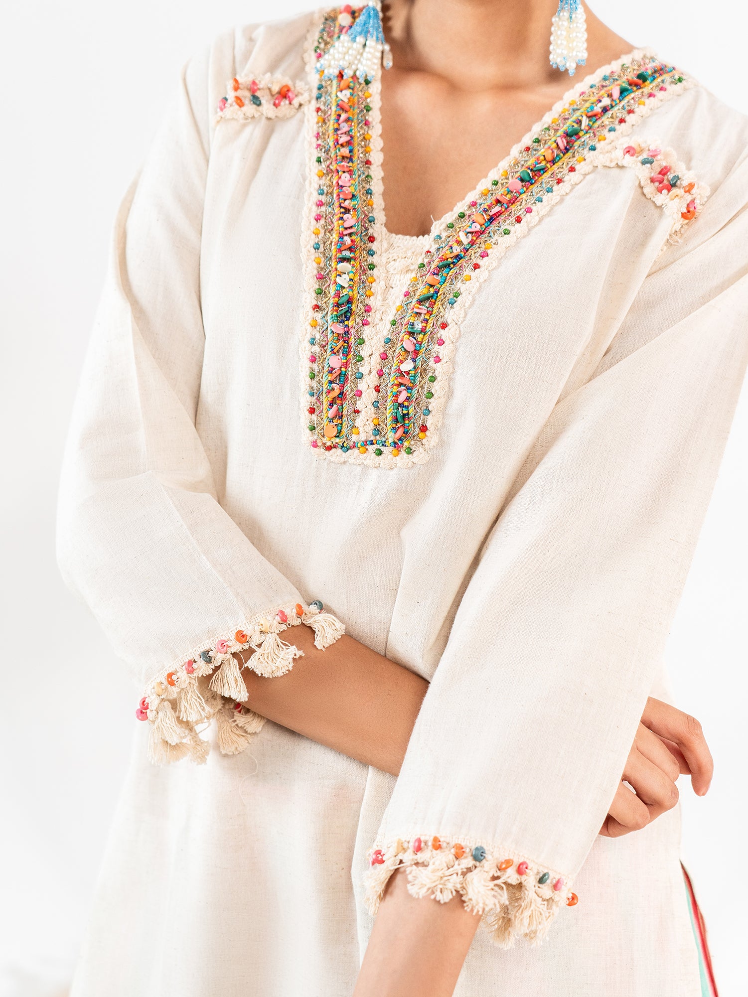'Tarang' Pastel Stripe Heritage Co-Ord Set