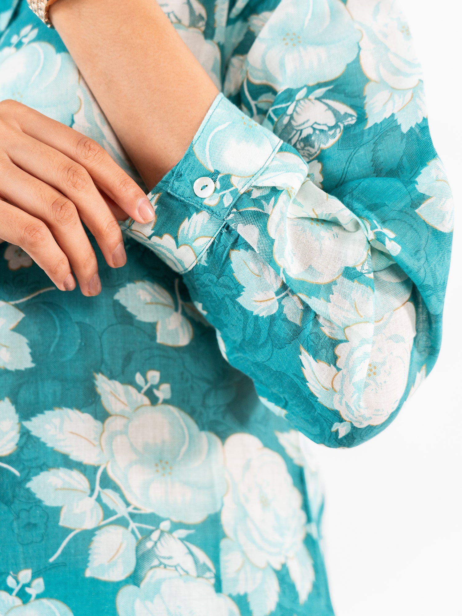 The 'Nila' Turquoise Bloom Co-ord Set
