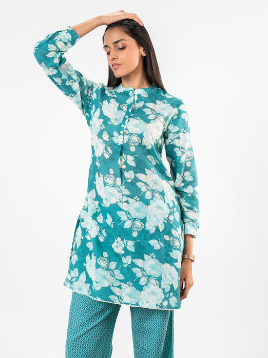 The 'Nila' Turquoise Bloom Co-ord Set