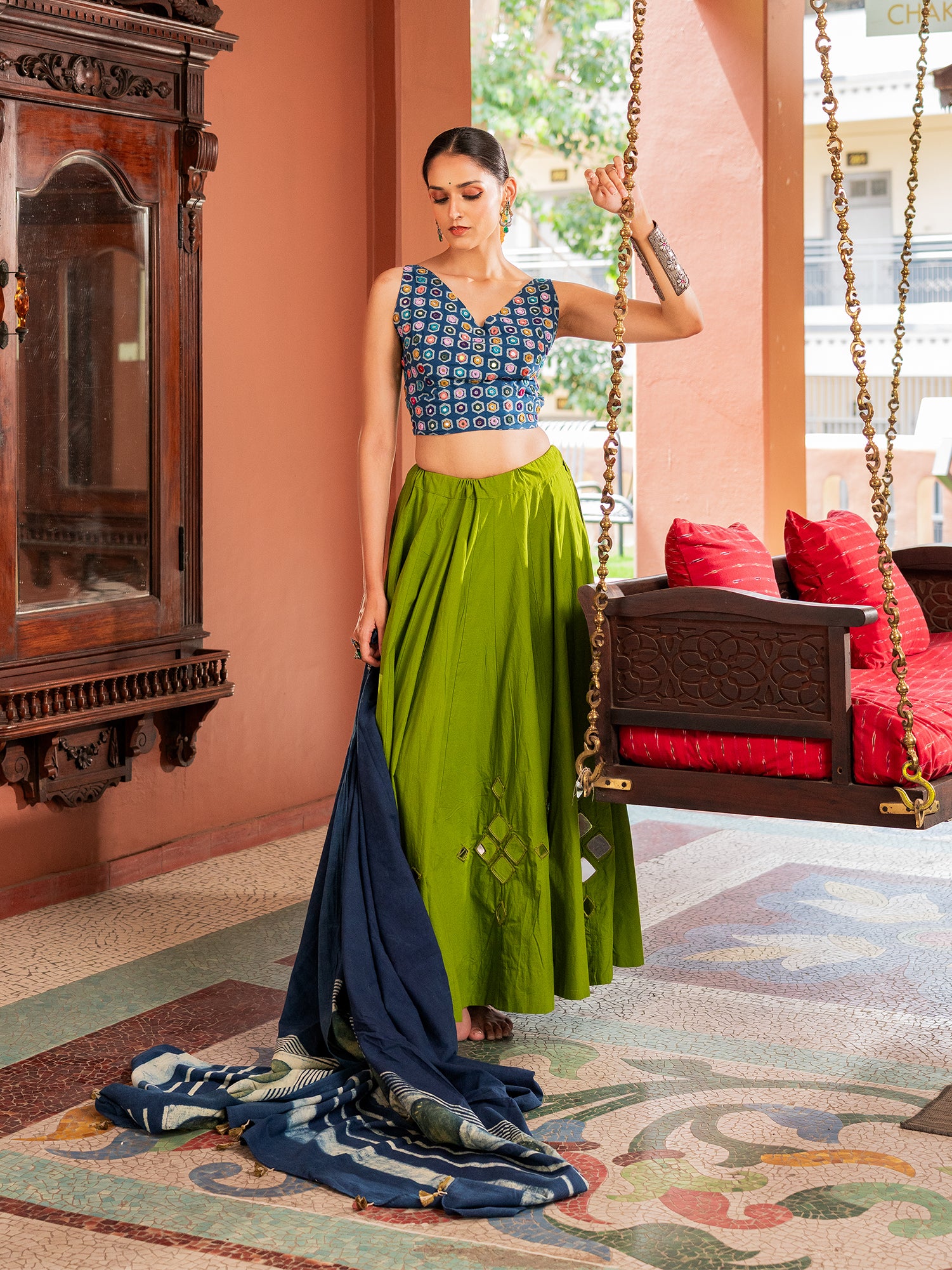 The Green Horizon Chaniya Choli Set