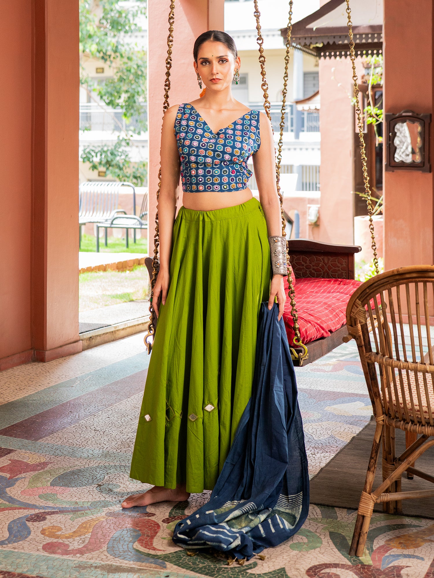 The Green Horizon Chaniya Choli Set