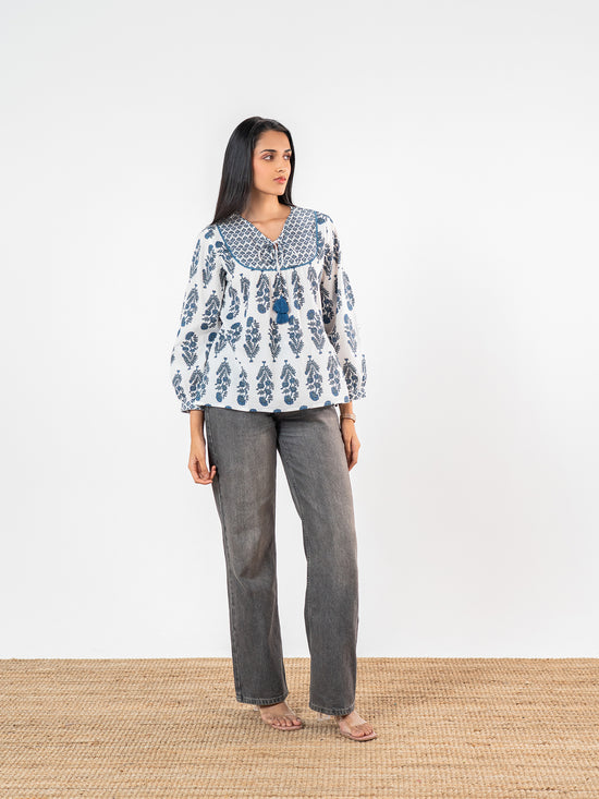 The 'Charu' Tassel-Detailed Peplum Kurti
