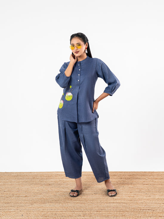 'Sutra' Ocean-Slub Co-Ord Set