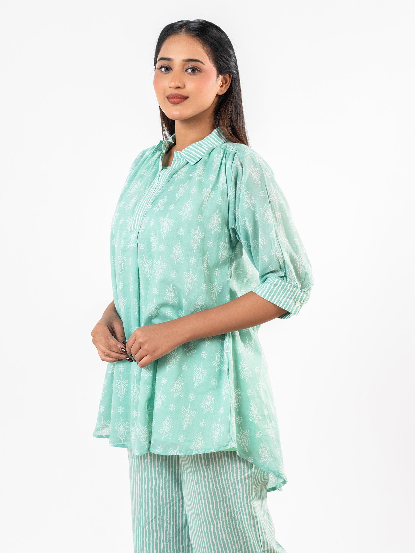 The 'Meera' Hand-Stamped Heritage Co-Ord Set