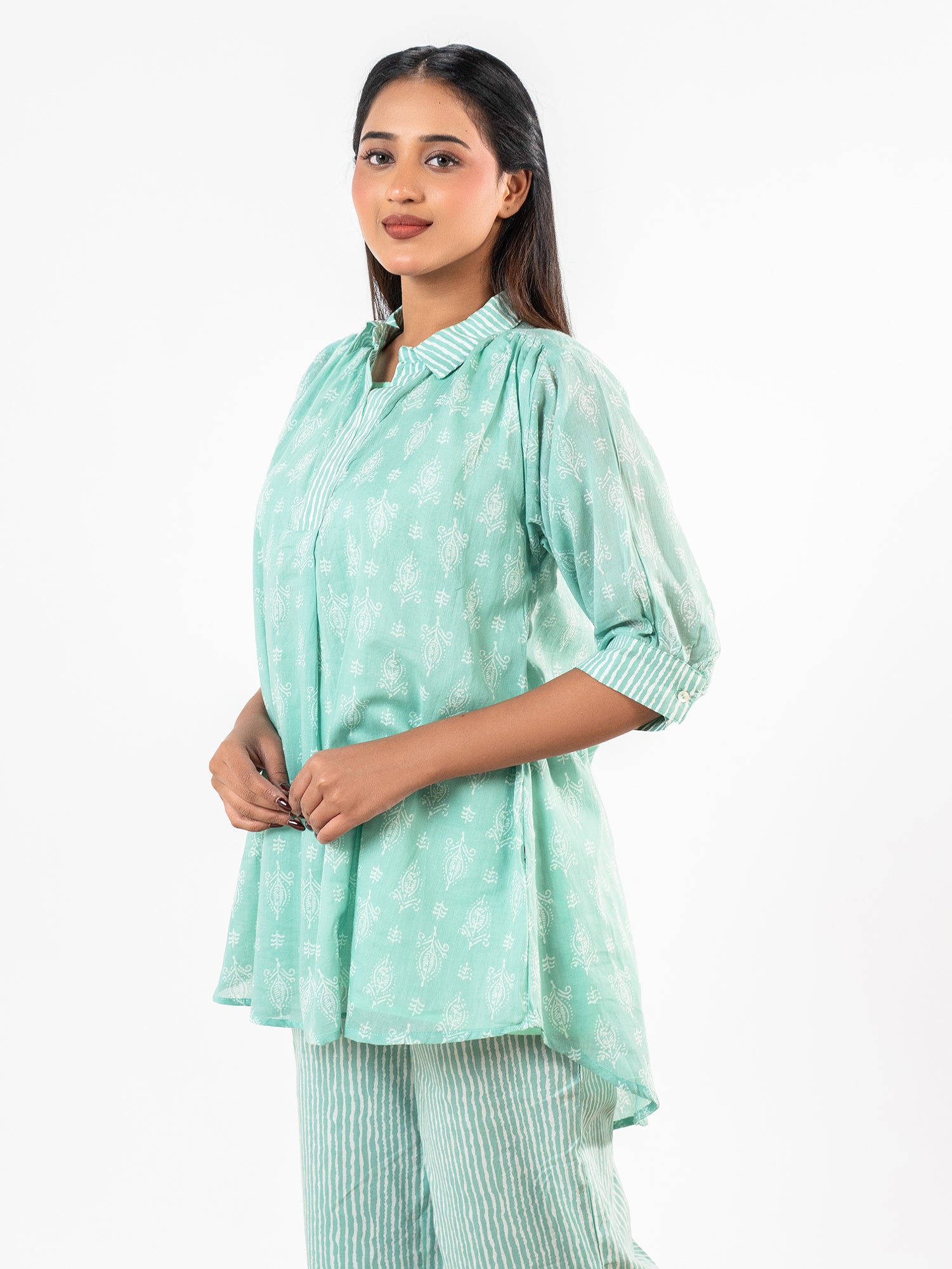 The 'Meera' Hand-Stamped Heritage Co-Ord Set