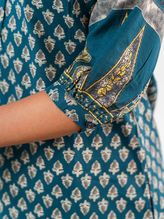 The 'Nila' Peacock Short Kurti