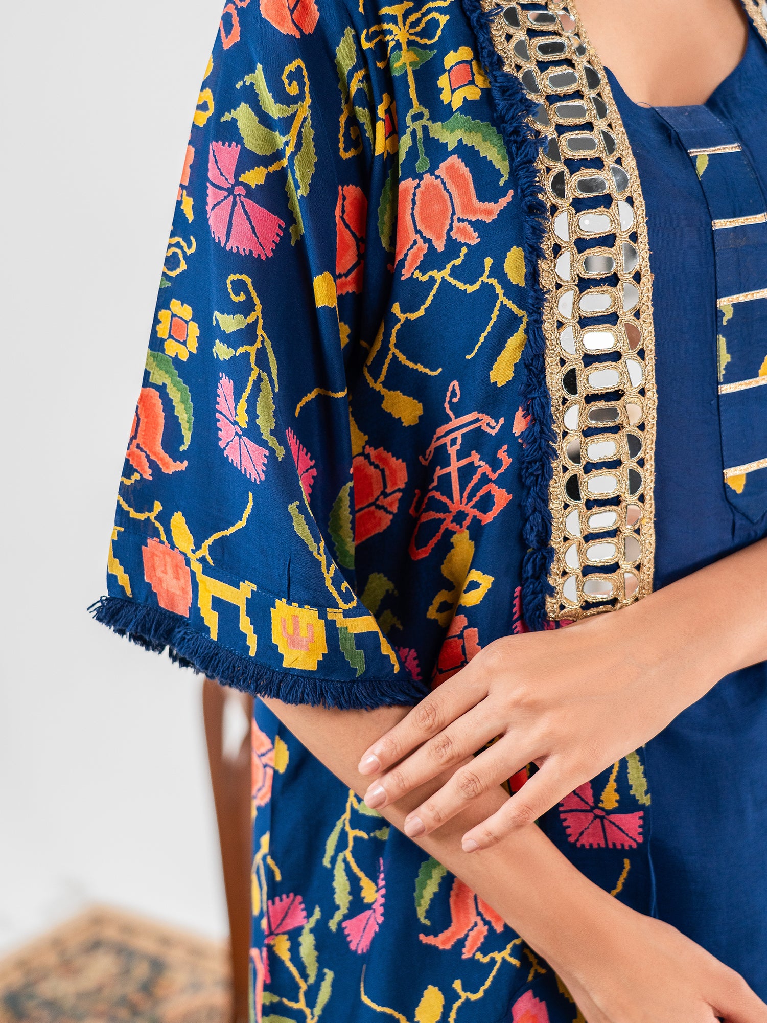 The 'Mayura' Patola Shrug & Dhoti Co-ord Set