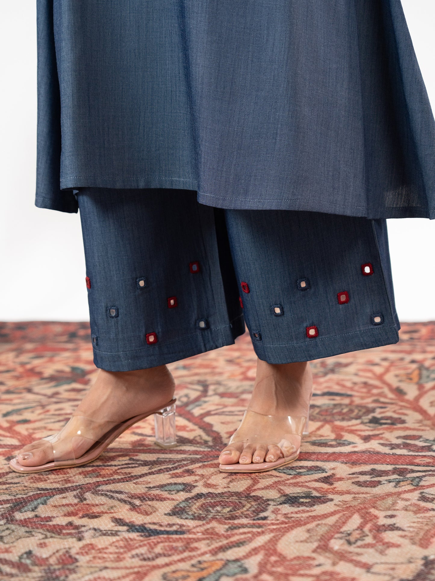 The 'Aavya' Halter Indigo Set