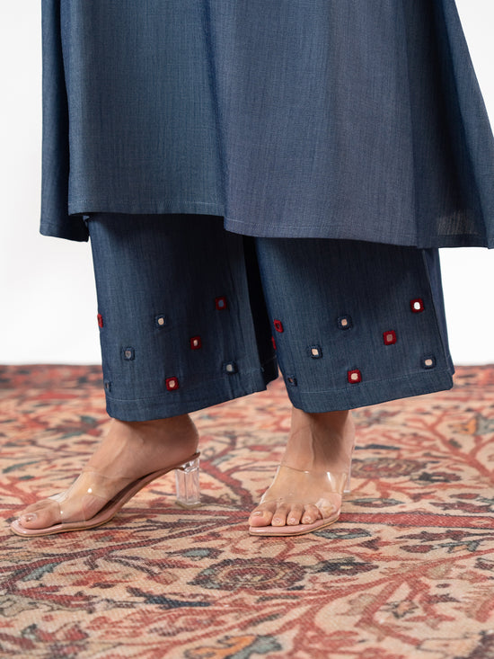 The 'Aavya' Halter Indigo Set