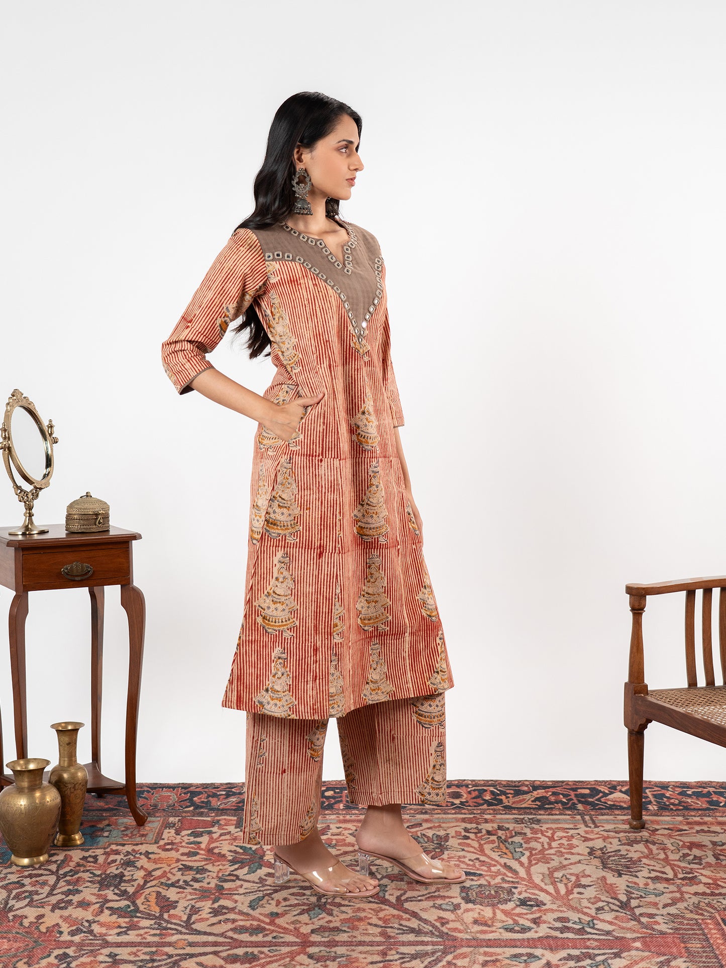 The 'Gauri' Dabu Tunic Set