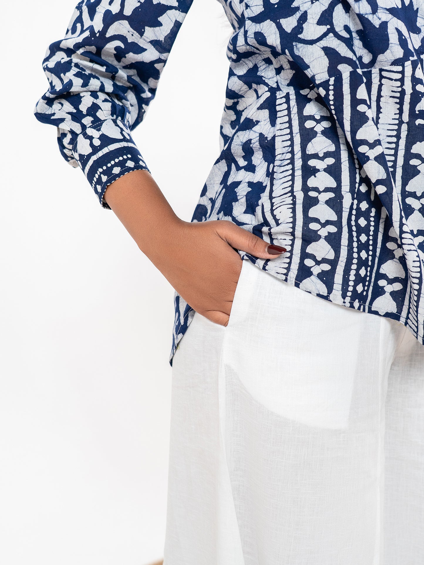The 'Nila' Indigo Block-Print Co-Ord Set