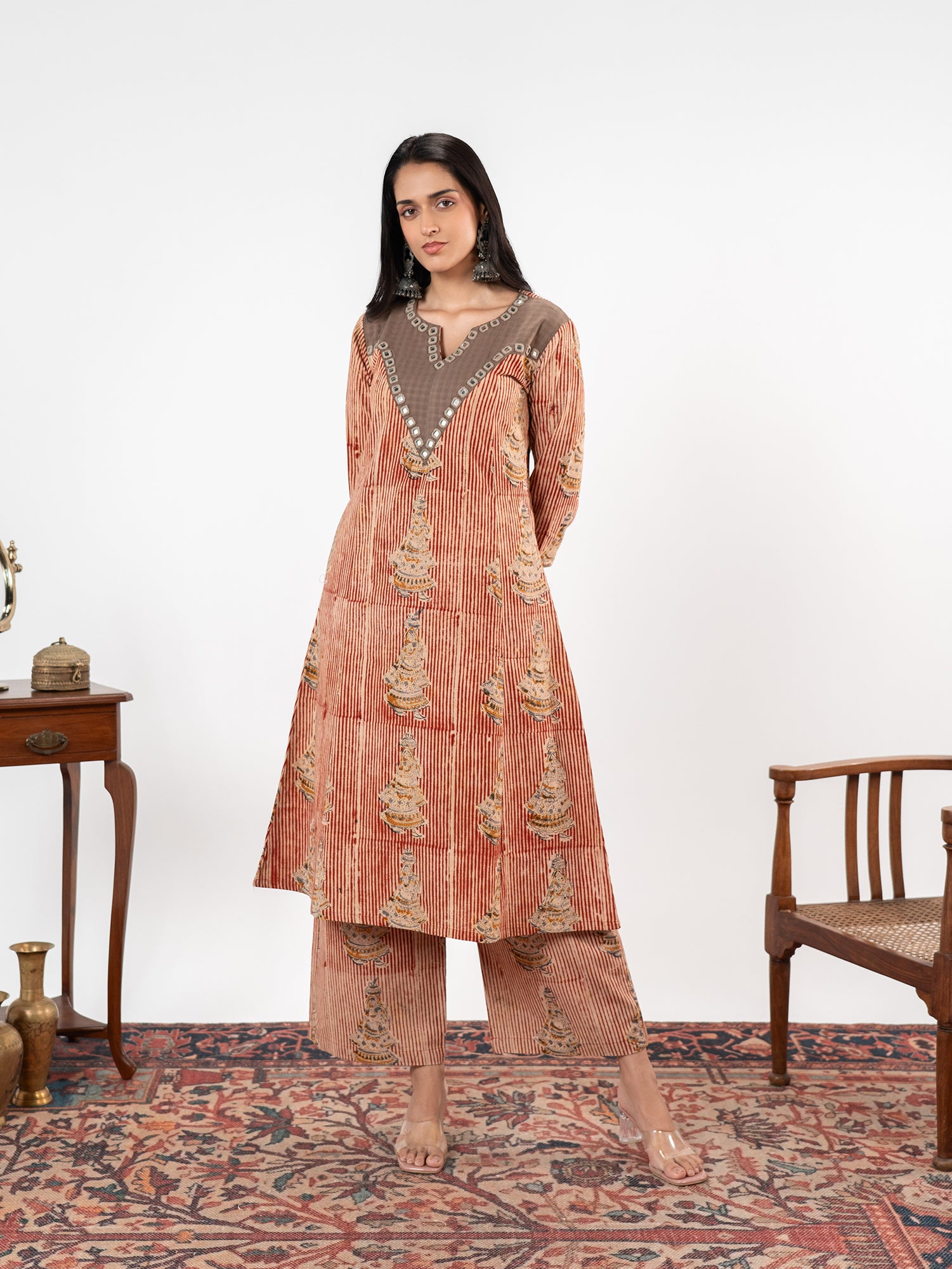 The 'Gauri' Dabu Tunic Set