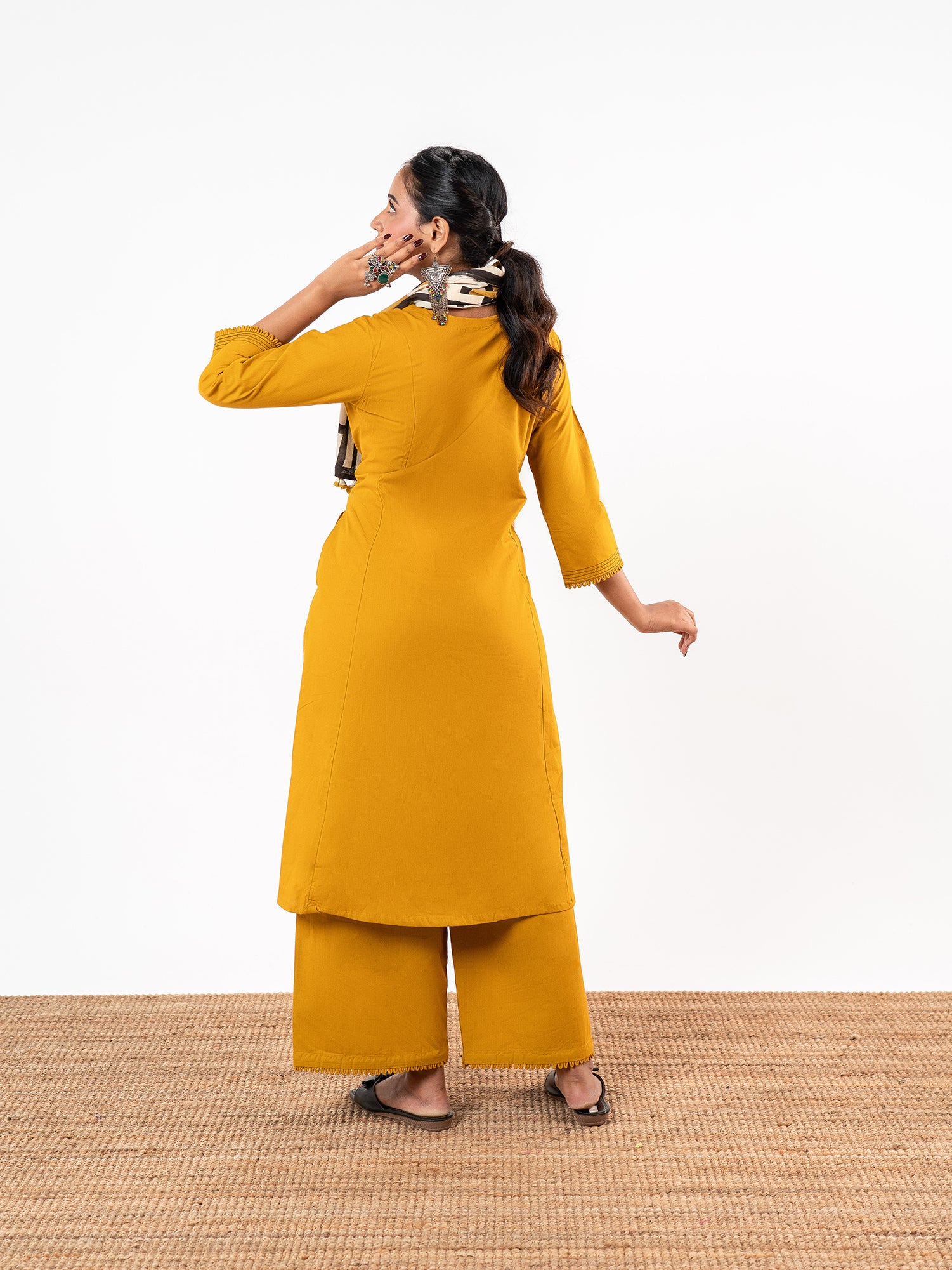 The 'Haldi' Self-Dobby Salwar Set