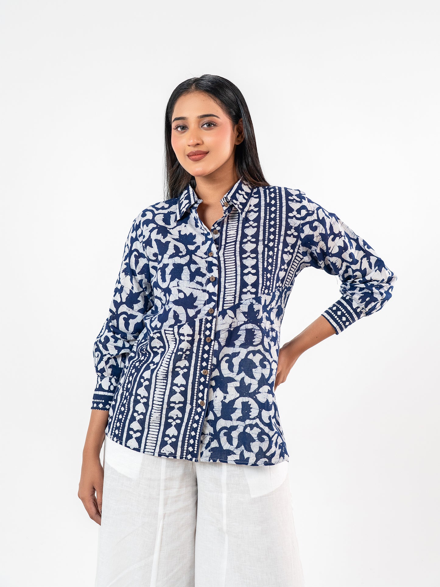 The 'Nila' Indigo Block-Print Co-Ord Set