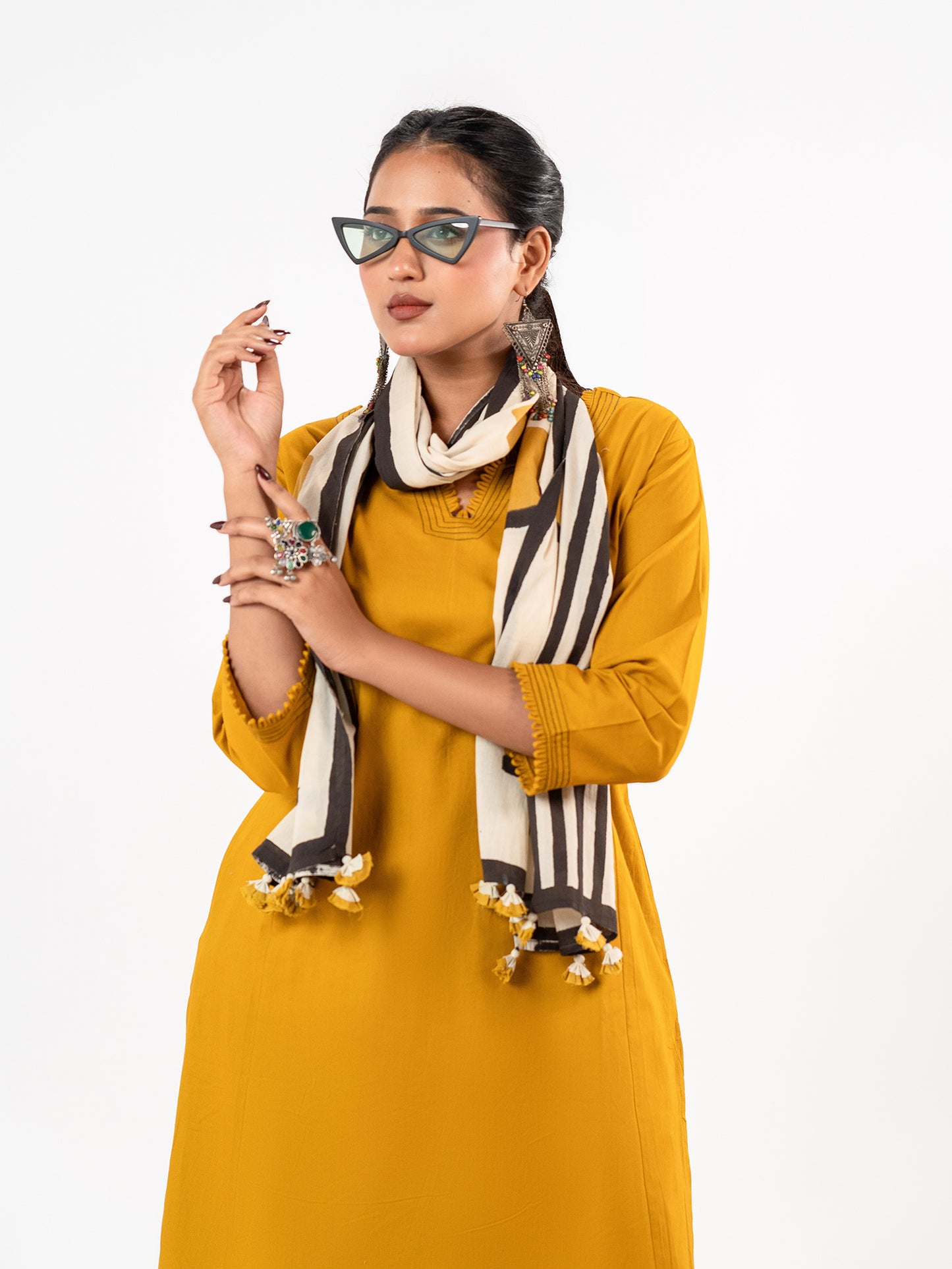 The 'Haldi' Self-Dobby Salwar Set