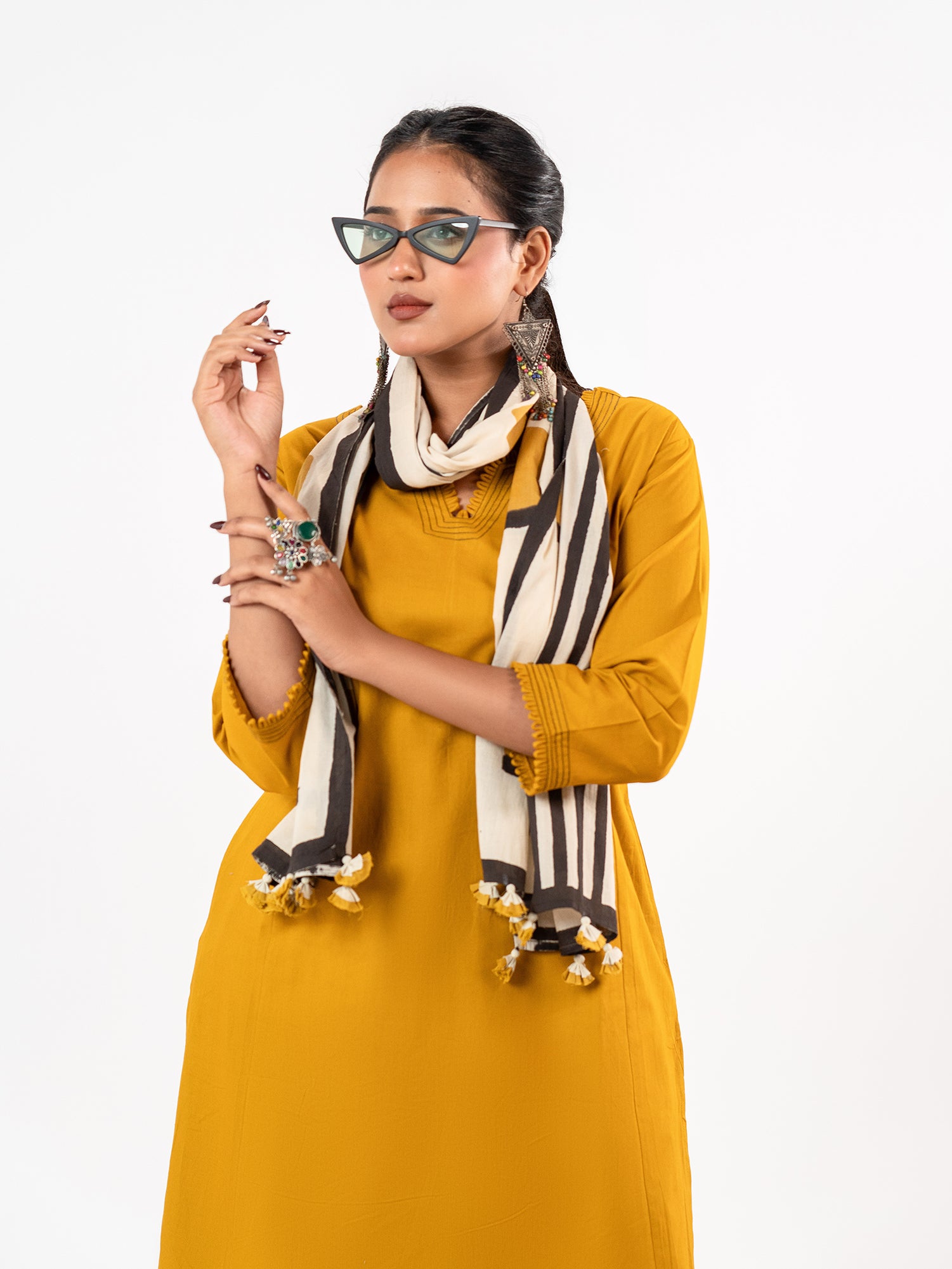 The 'Haldi' Self-Dobby Salwar Set