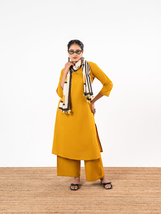 The 'Haldi' Self-Dobby Salwar Set