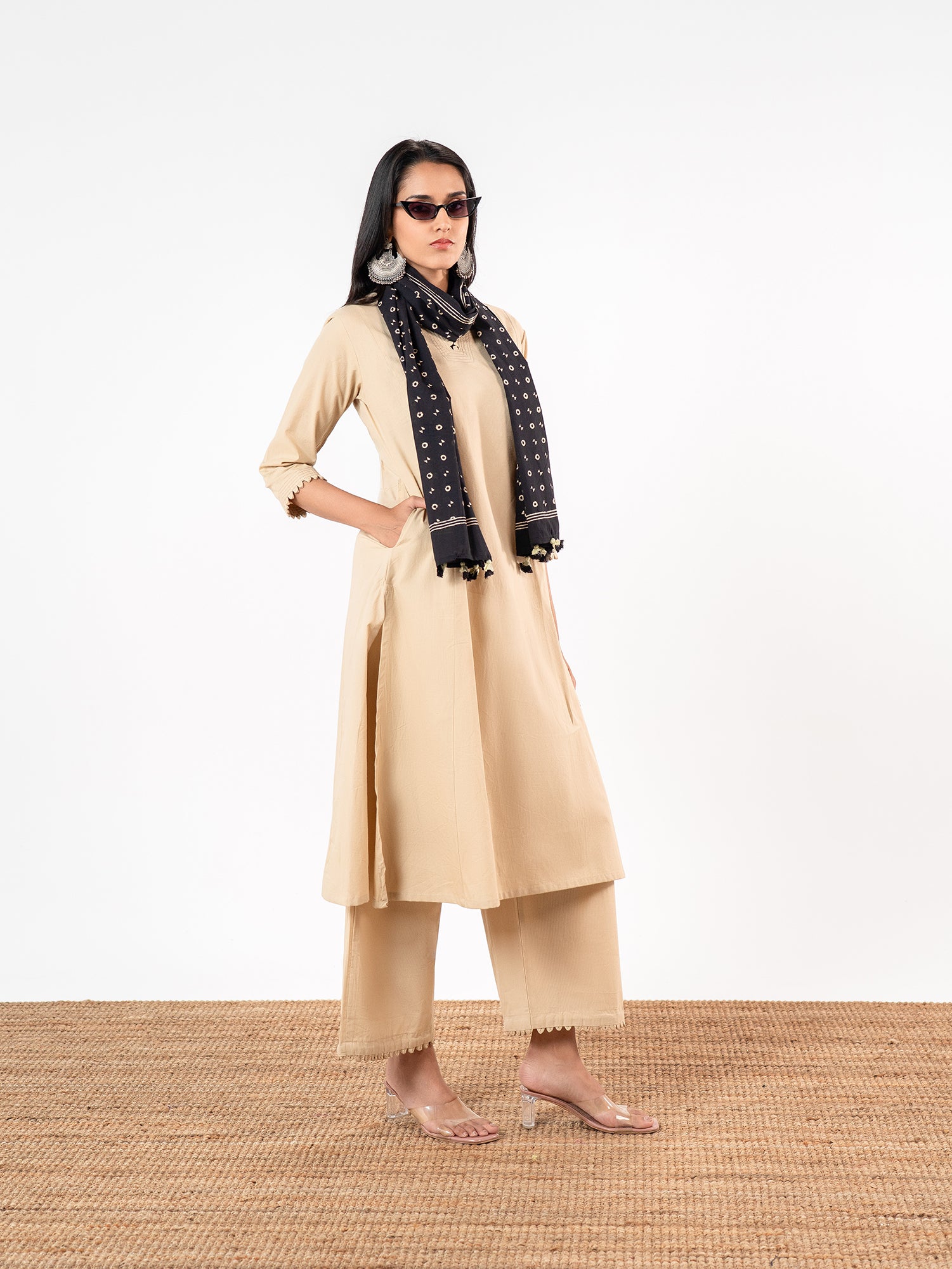 'Sutra' Onyx Black Stole Set