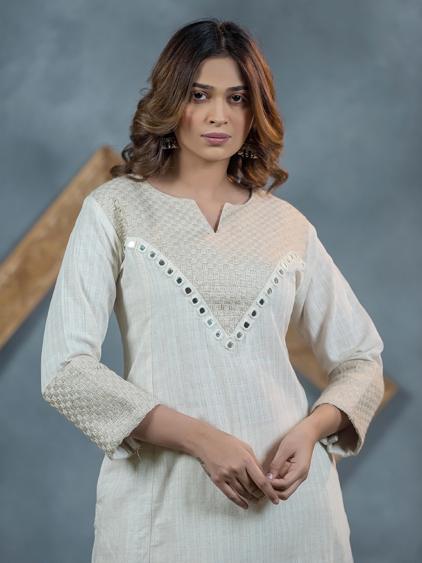Aavaran Heritage White Suit