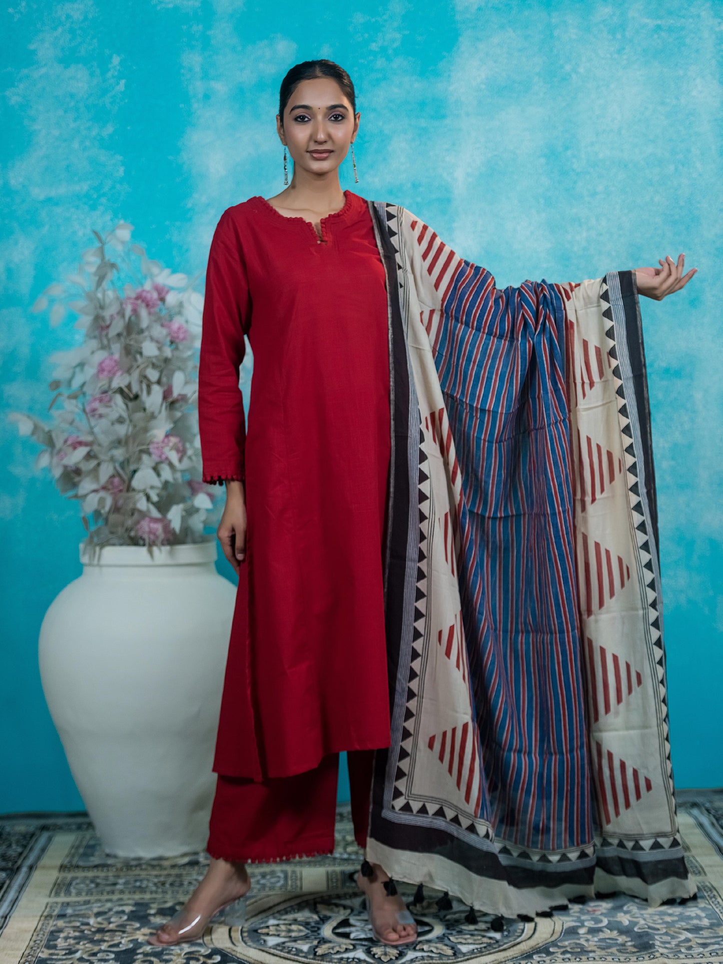 Avni Geometric Dupatta Coord