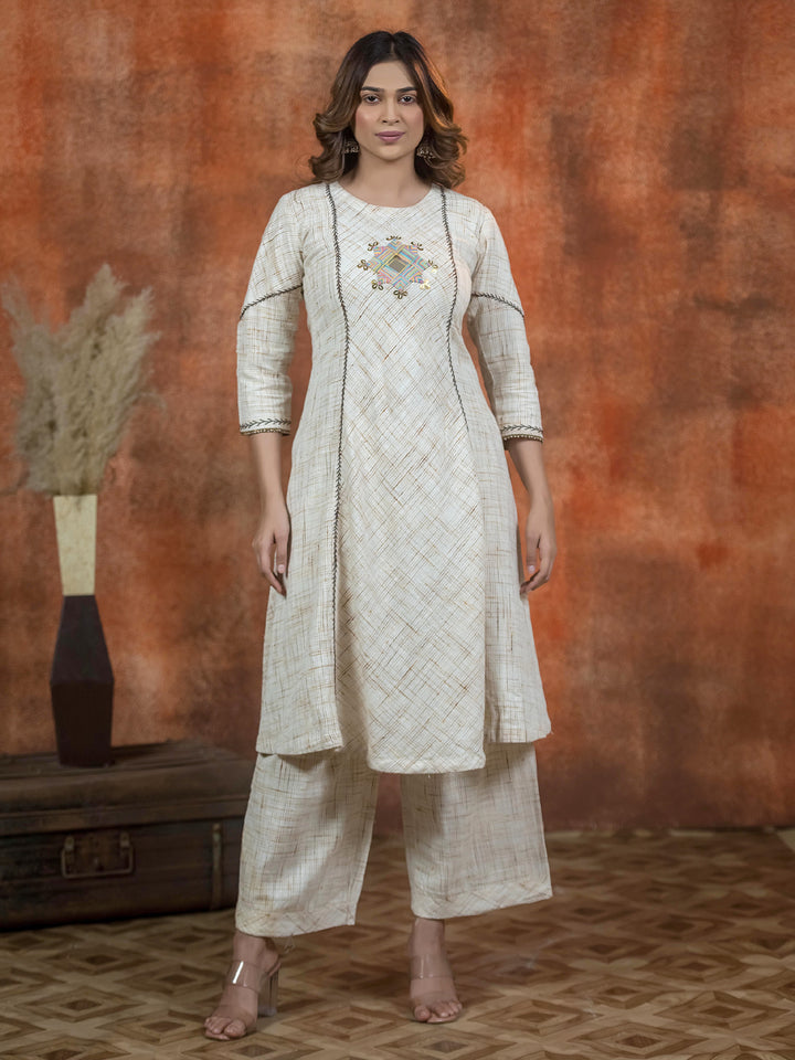 Kaarigari Minimalist Khadi Suit