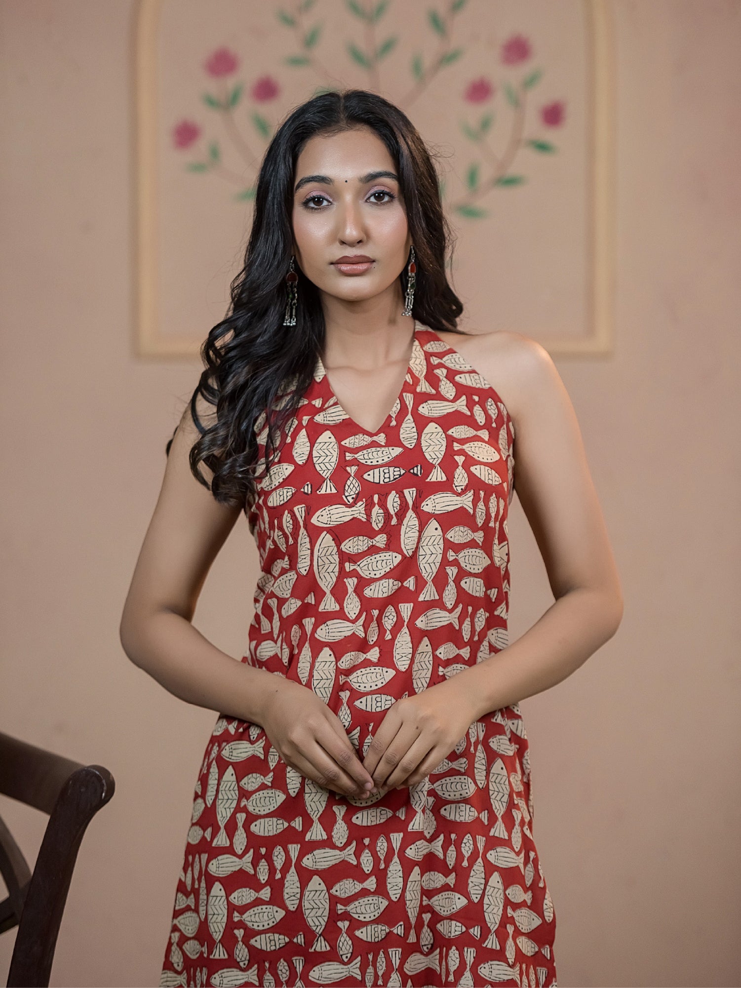 Meen Madder-Red Boho Kurti