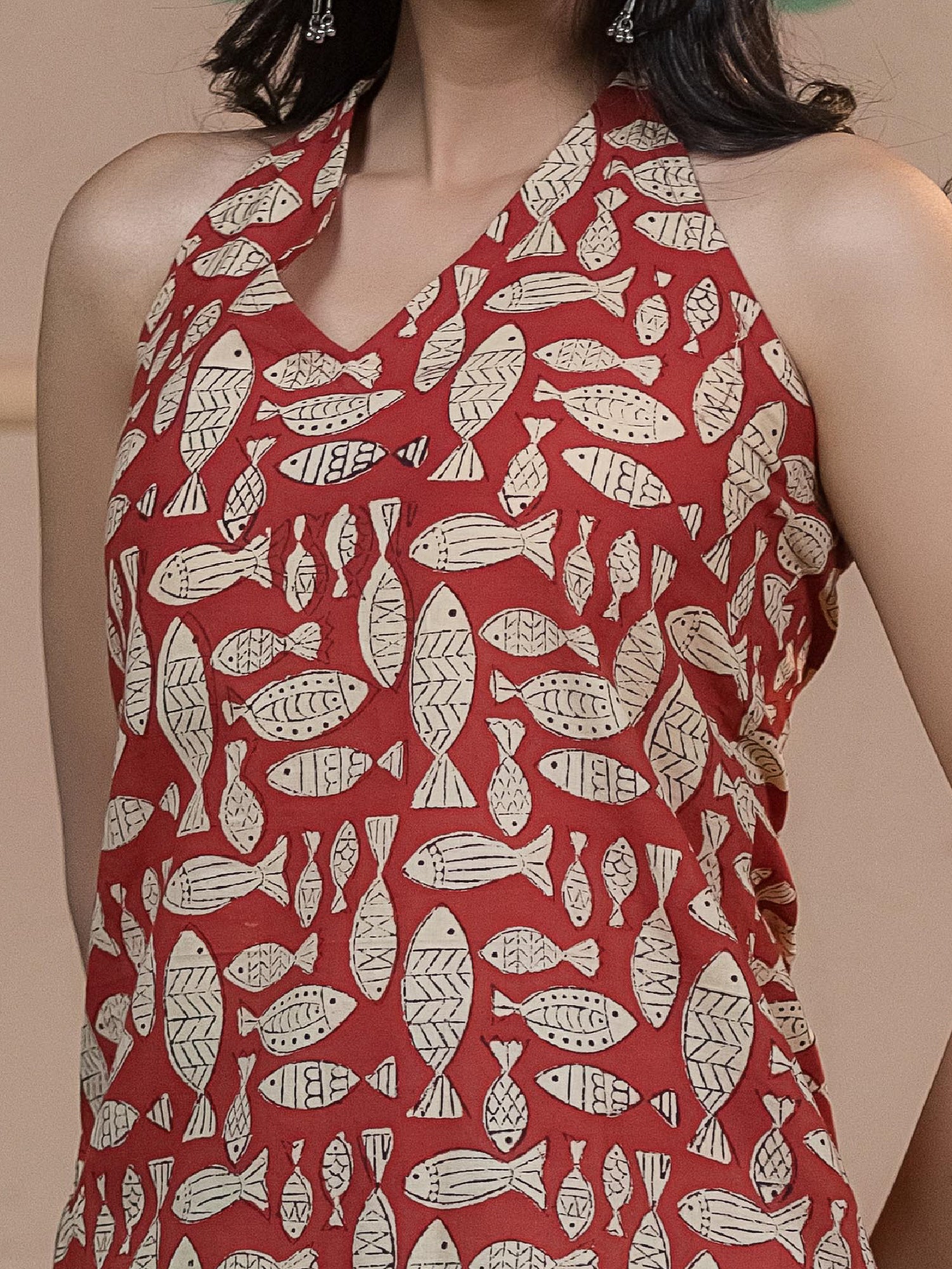 Meen Madder-Red Boho Kurti