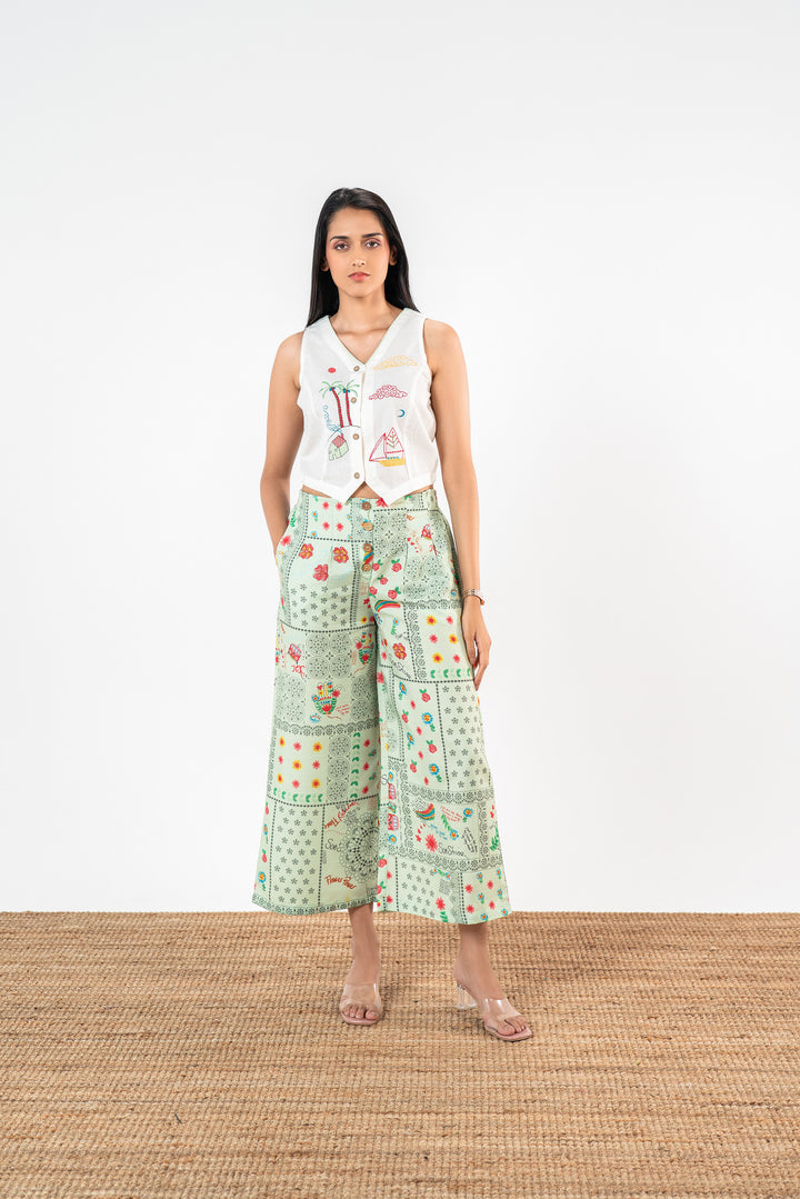 The 'Ganga' Story Seafoam Sage Co-Ord Set