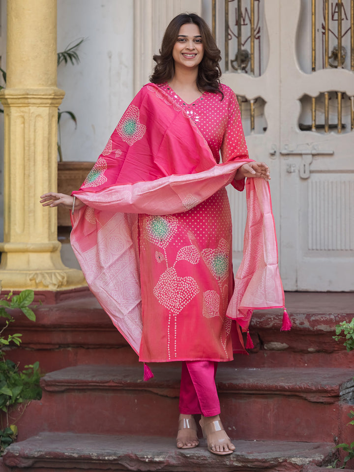 Sanskriti Bandhani Suit