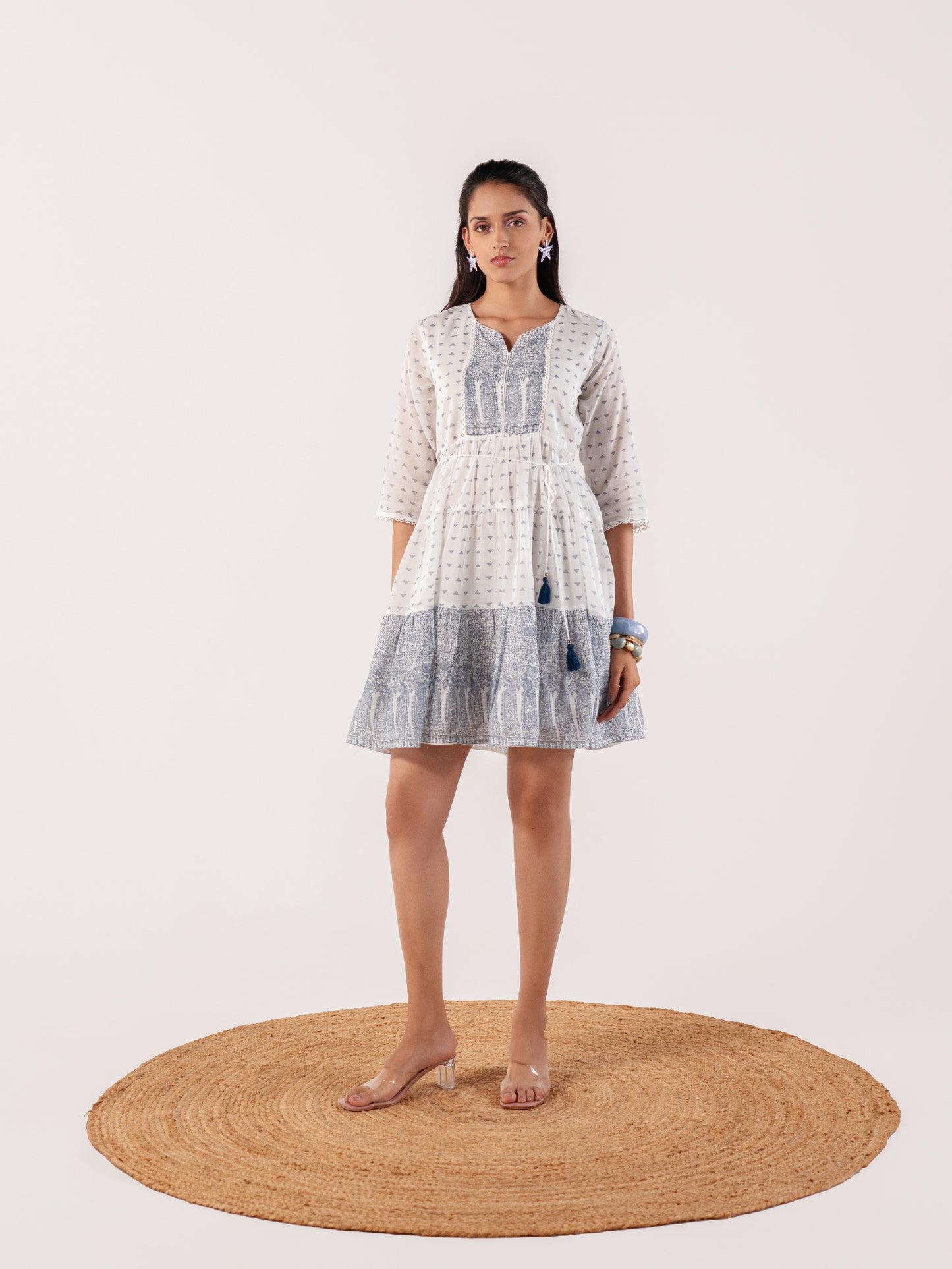 The Aavya Indigo Bloom Dress