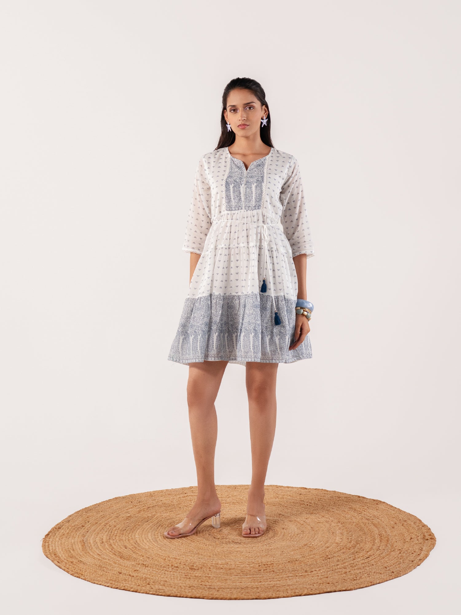 The Aavya Indigo Bloom Dress