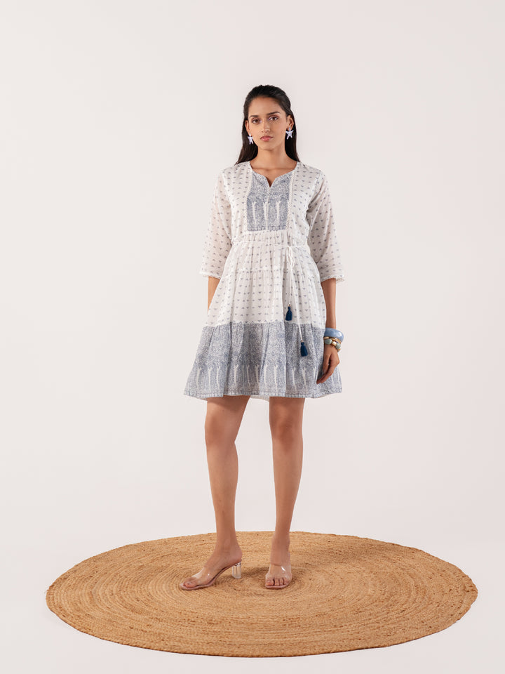The Aavya Indigo Bloom Dress