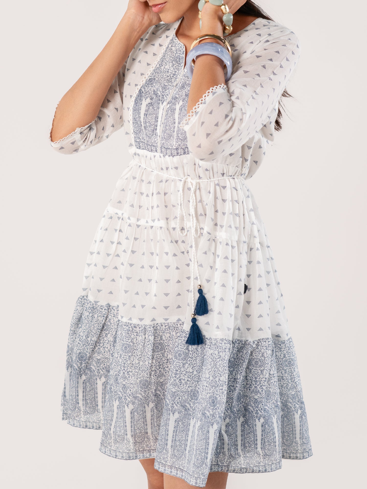 The Aavya Indigo Bloom Dress