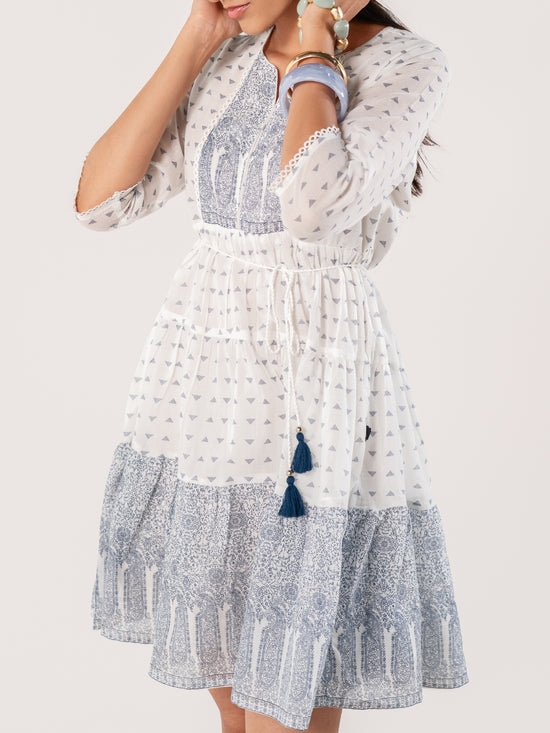 The Aavya Indigo Bloom Dress