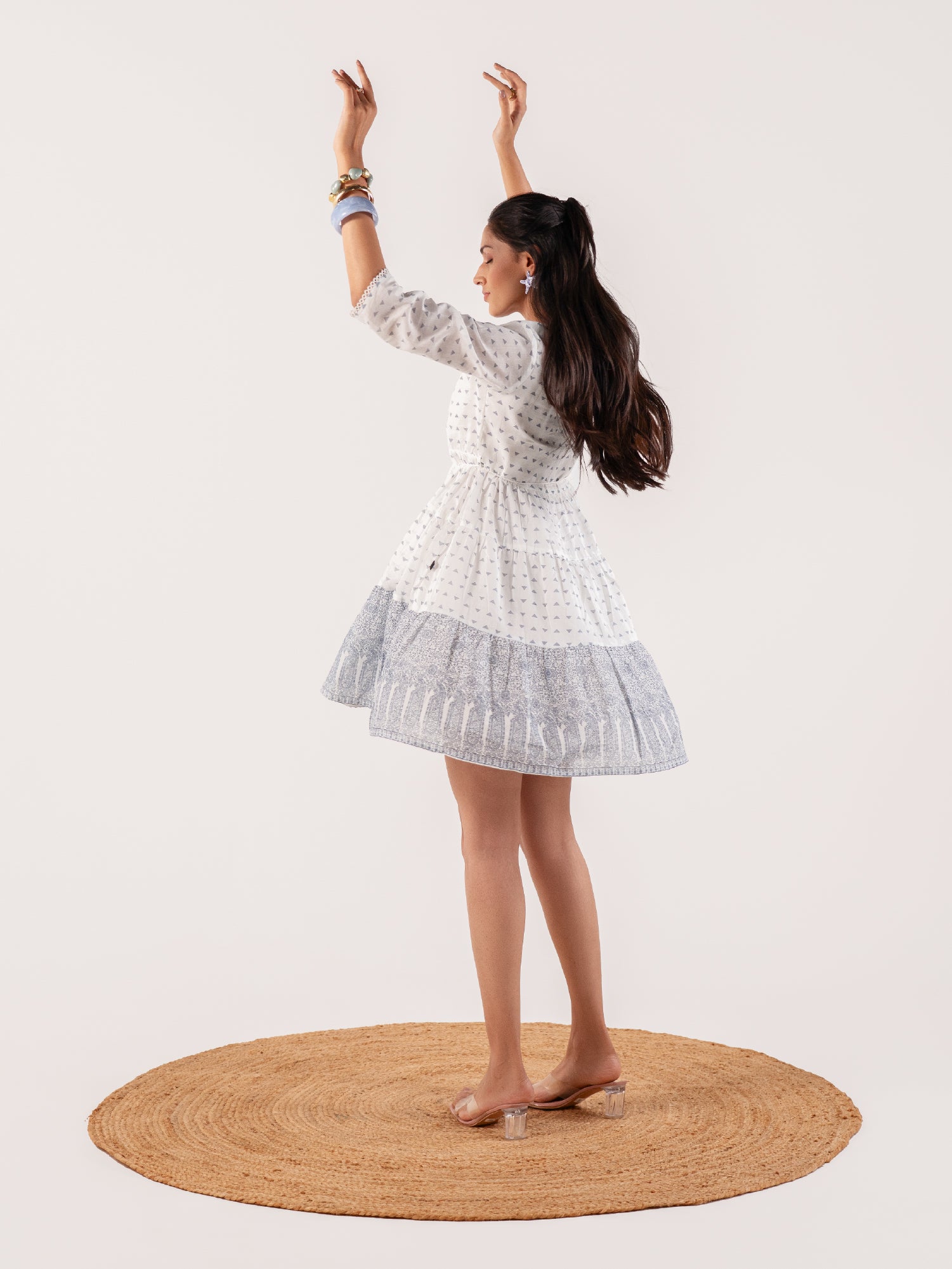 The Aavya Indigo Bloom Dress