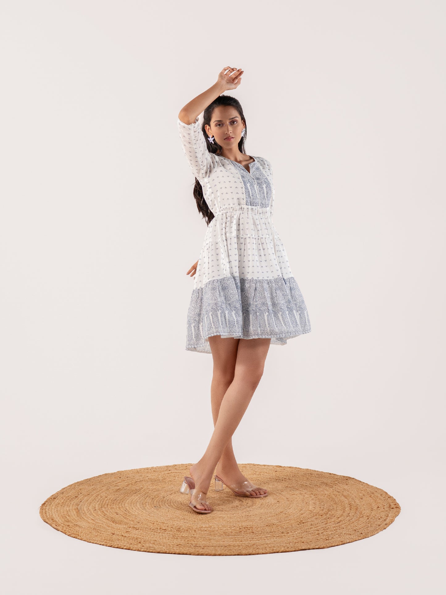 The Aavya Indigo Bloom Dress