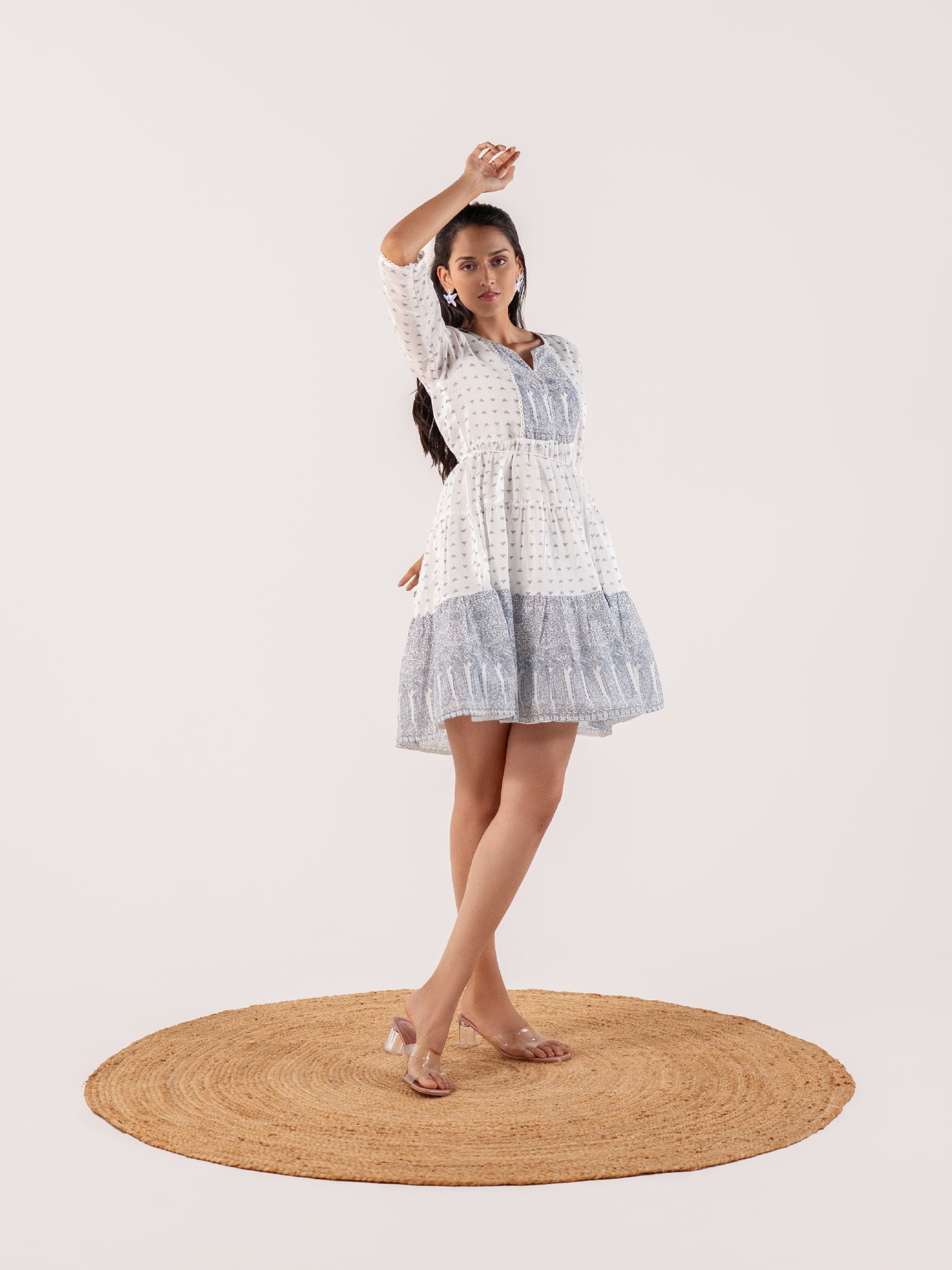 The Aavya Indigo Bloom Dress