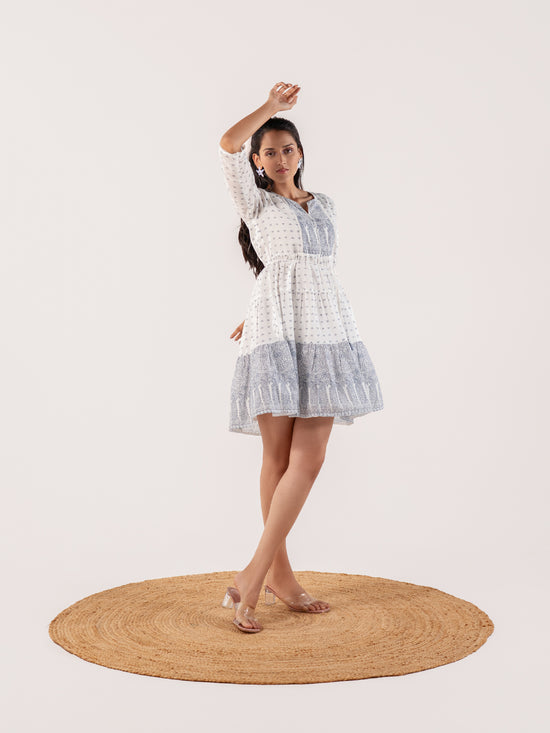 The Aavya Indigo Bloom Dress