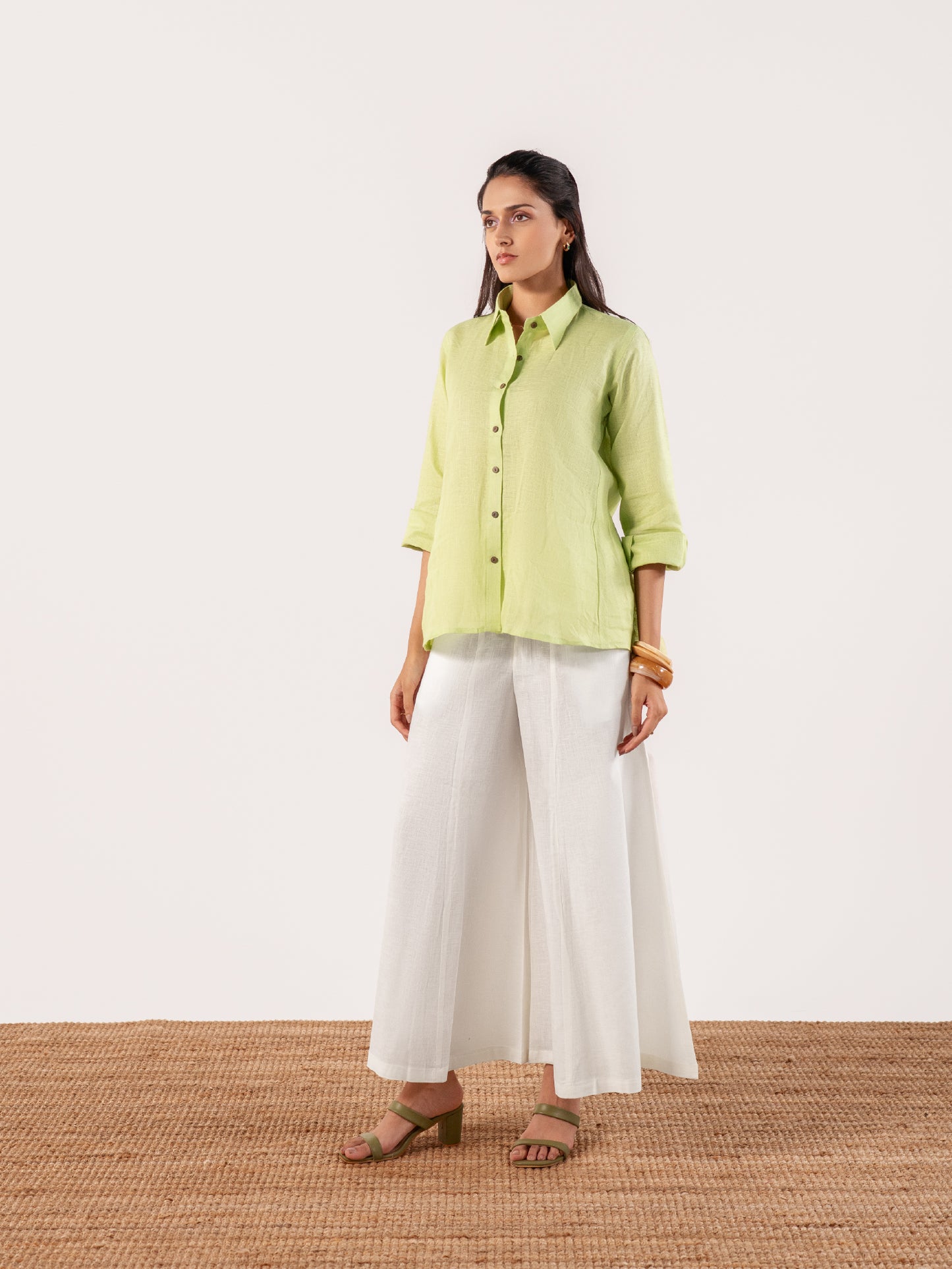 The Dhriti Linen Peplum Set