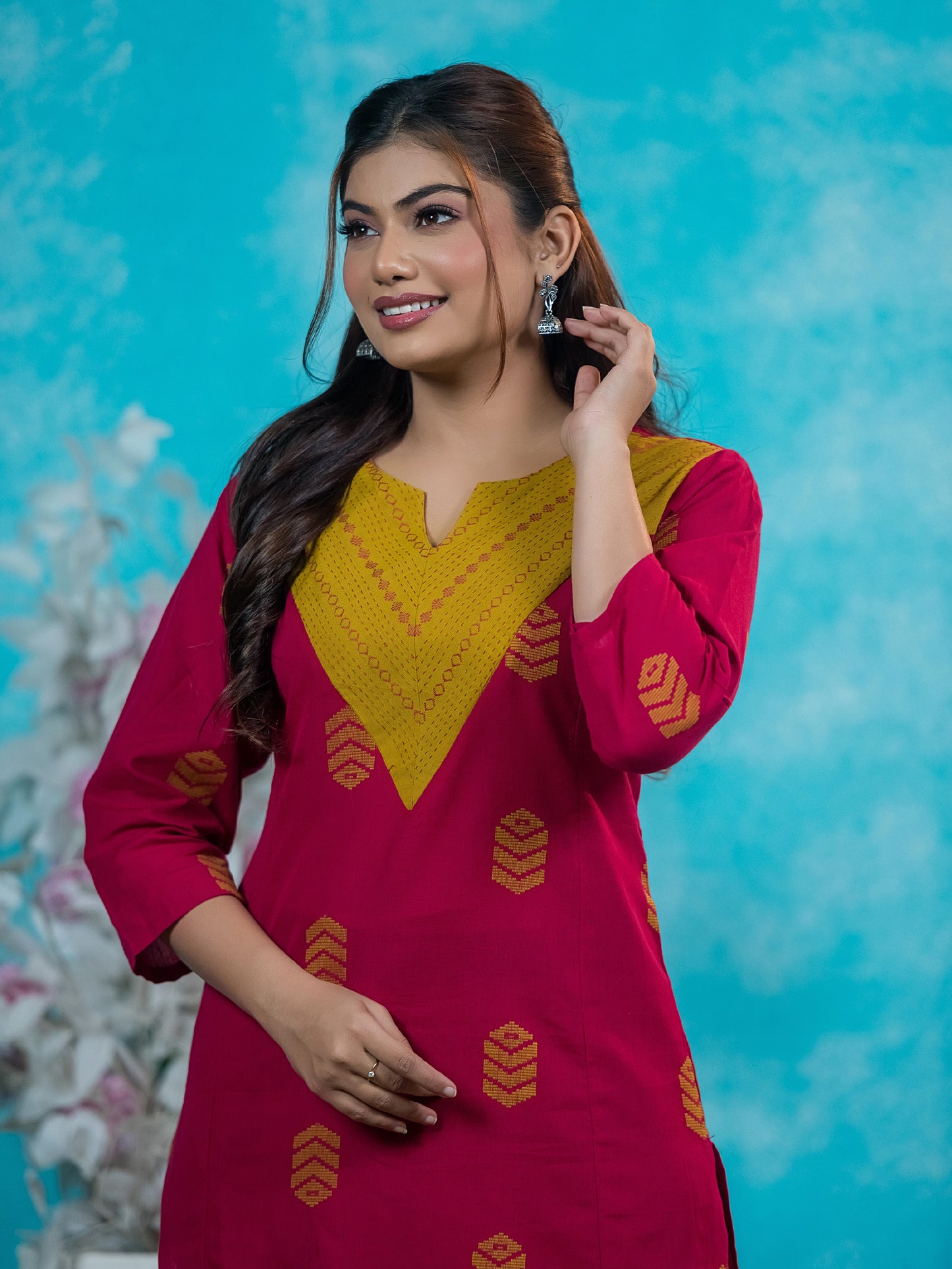 The Haldi-Kumkum Handloom Suit
